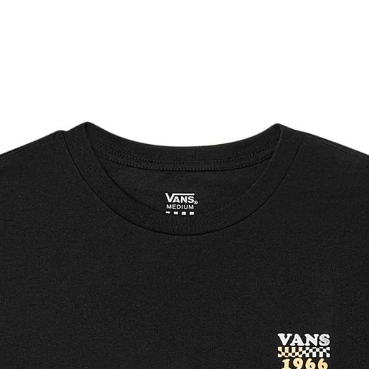 VANS女子短袖T恤夏季棋盘格LOGO黑色VN0A7Q1LBLK 商品图2