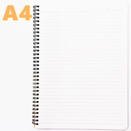 易利A4胶面双线圈笔记本60记事本子商务PP活页日记本螺旋本1本 商品图1