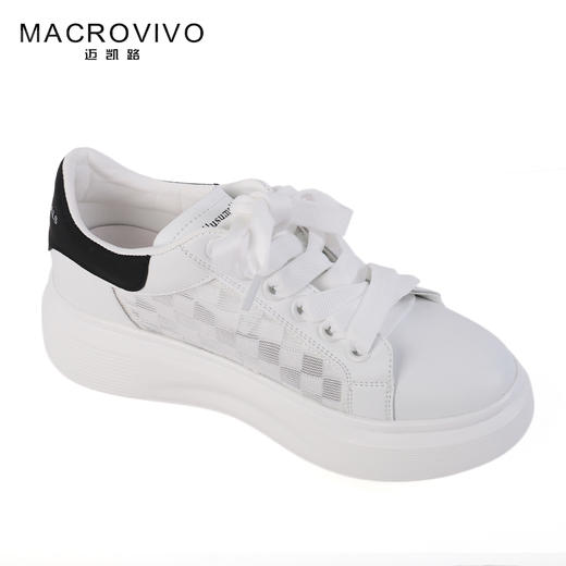 迈凯路时尚网眼透气厚底小白鞋82090 商品图3