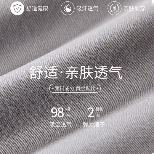 圣得西棉质休闲短裤夏季款时尚中青年弹力薄款冰凉五分裤2222917001 商品图3