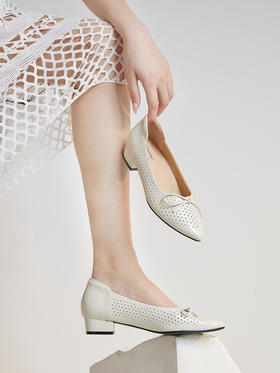 ARCHCONTACT安启美奈方头一字带粗跟凉鞋52739