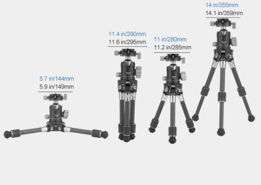 CAVIX/凯唯斯PT百变精灵组装式三脚架碳纤维带长短脚管可变桌面三脚架八爪鱼三角架摄影摄像两用云台 PT284X2C 商品图3