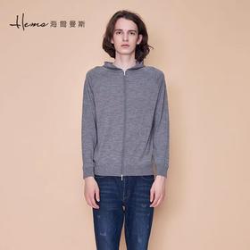 海尔曼斯连帽长袖羊毛衫20102D42