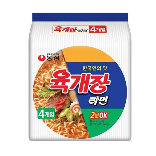 【4连包】农心 辣牛肉汤面袋装116g*4  商品图0