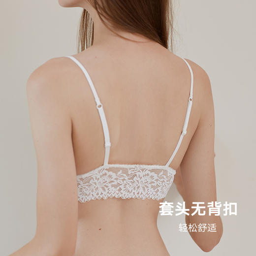 弗利少女法式蕾丝固定胸垫内衣 无钢圈小胸内衣 商品图4
