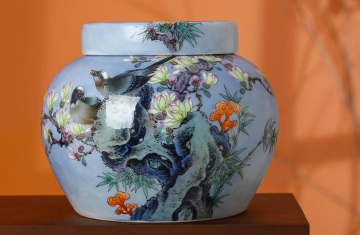 【玉堂富贵夜景双盖茶叶罐】 商品图0