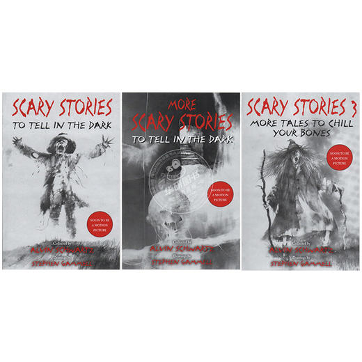 Collins 在黑暗中讲述的恐怖故事系列3本套装 英文原版小说 Scary Stories Paperback Box Set 惊悚恐怖小说 Alvin Schwartz 进口英语书籍 商品图1