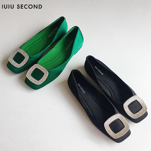 IUIU SEONC2022春夏新款雅致真丝浅口平底鞋U22AE11331 商品图3