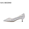 IUIU SECOND2022春夏新款尖头珍珠水钻浅口单鞋（4.5cm/6.5cm两种跟高可选） 商品缩略图4