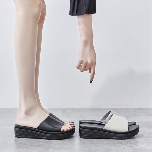 ZHR拖鞋女夏外穿2022年新款高跟厚底松糕女士时尚休闲凉拖鞋 商品图3