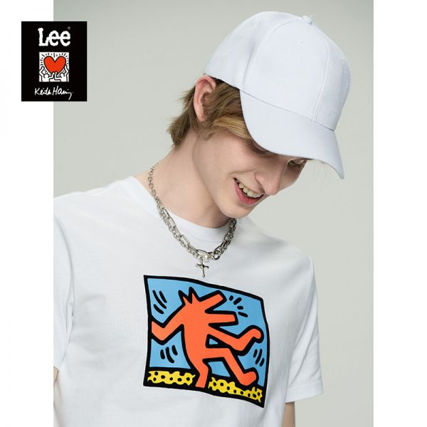 Lee男装t恤卡通印花纯棉短袖 KEITH HARING联名休闲L439053RXK14