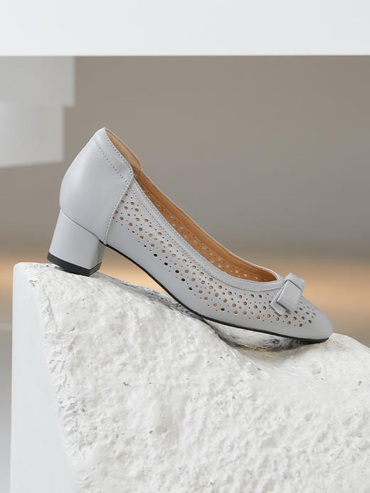 安启美奈足弓设计舒适浅口洞洞鞋女软底镂空款凉鞋52728 商品图3