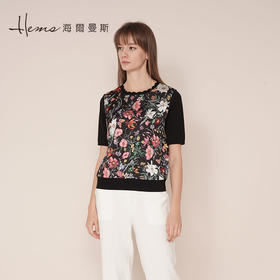 奥尔西.布莱亚低圆领短袖针织衫208B7M35