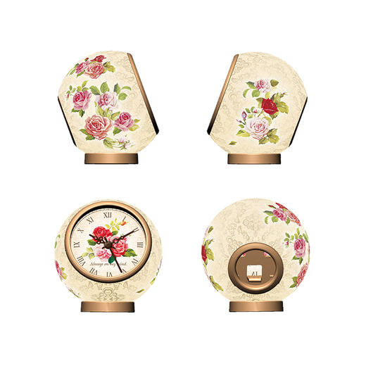 145片 桌面时钟 塑料拼图KC1005 经典玫瑰 商品图2