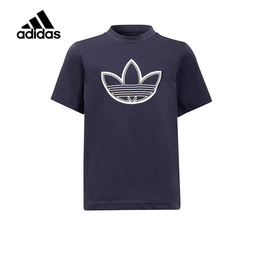 小阿迪小童休闲舒适运动短袖T恤HE2075 商品图0