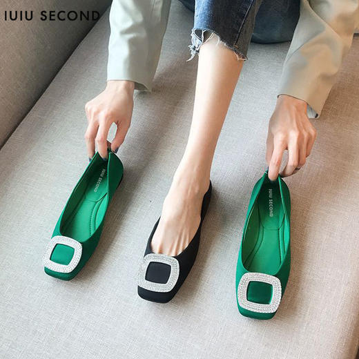 IUIU SEONC2022春夏新款雅致真丝浅口平底鞋U22AE11331 商品图6