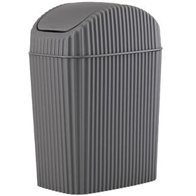 翻盖条纹垃圾桶2L