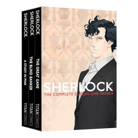 夏洛克福尔摩斯系列3册盒装 英文原版 漫画小说版 Sherlock Series 1 Boxed Set 血字的研究 盲目的银行家 致命游戏BBC英剧 英文版