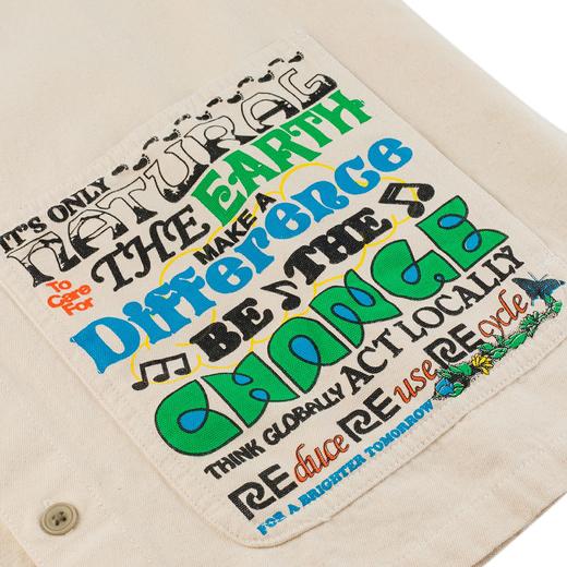 VANS男子长袖衬衫米白色青蛙印花工装风VN0A5KMZ7VJ 商品图3