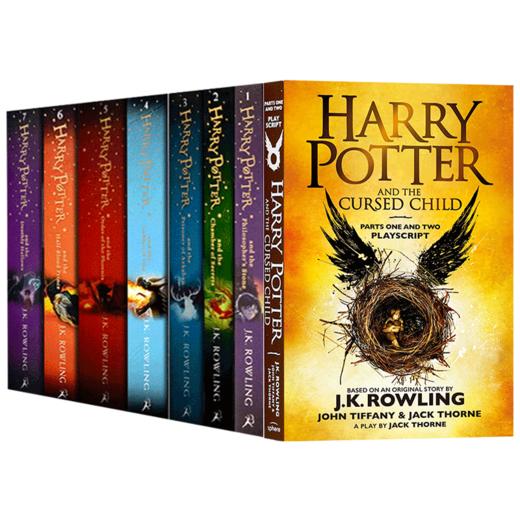 哈利波特英文版原版全套正版书 Harry Potter 1-7-8册全集原著小说 哈利波特与魔法石与被诅咒的孩子英文原版 JK罗琳 外国经典文学 商品图2