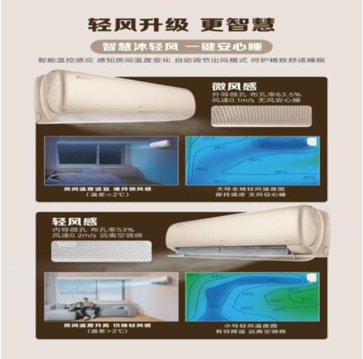 奥克斯(AUX)畅享风 1.5匹新一级变频 智能控制 高温除菌 壁挂式空调KFR-35GW/BpR3AQA800(B1) 商品图4