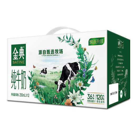 金典纯牛奶 250ml*12盒/箱 商品图1