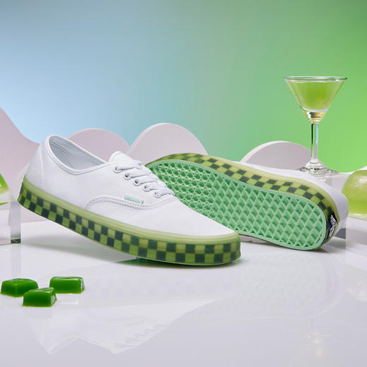 VANS翠绿色棋盘格牛筋底Authentic帆布鞋VN0A5KRDAVD 商品图1