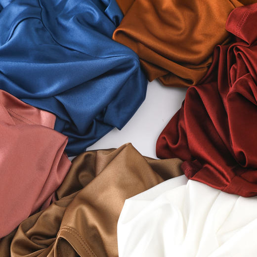 【2件立减20元，真丝清凉T恤】桑蚕丝双面丝光棉短袖T恤  简约修身显瘦圆领/V领 时尚百搭 藏肉显瘦 高级奢华 商品图8