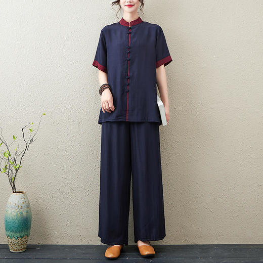 GYH 2272复古文艺时尚套装棉麻两件套 商品图2