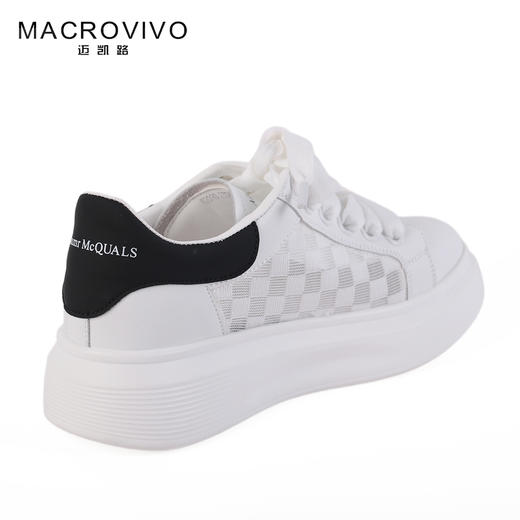 迈凯路时尚网眼透气厚底小白鞋82090 商品图5