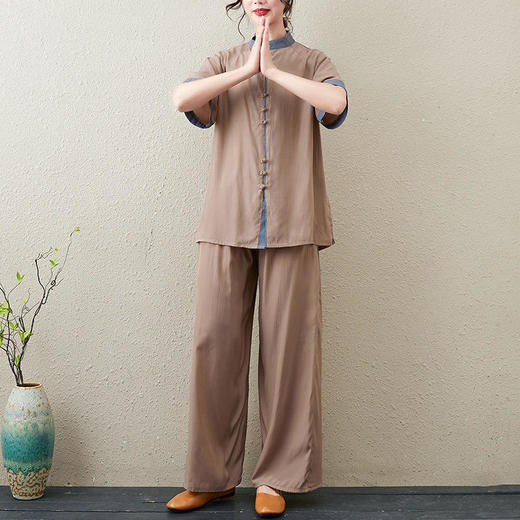 GYH 2272复古文艺时尚套装棉麻两件套 商品图6