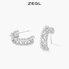ZEGL设计师轻颜系列C型耳环女小众设计感高级耳钉耳圈925银针耳饰 商品缩略图3