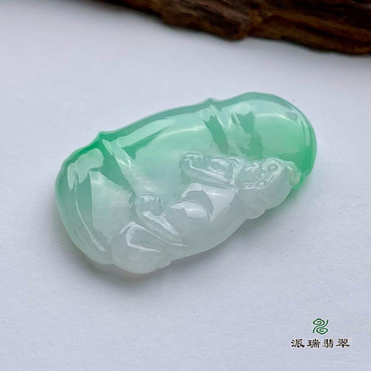 派瑞翡翠 翡翠挂件 糯种 绿色 商品图3