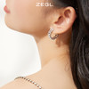 ZEGL设计师轻颜系列C型耳环女小众设计感高级耳钉耳圈925银针耳饰 商品缩略图1