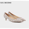 IUIU SECOND2022春夏新款尖头珍珠水钻浅口单鞋（4.5cm/6.5cm两种跟高可选） 商品缩略图1