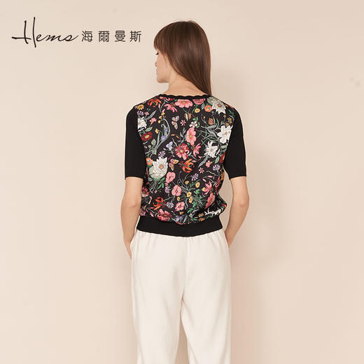 奥尔西.布莱亚低圆领短袖针织衫208B7M35 商品图1