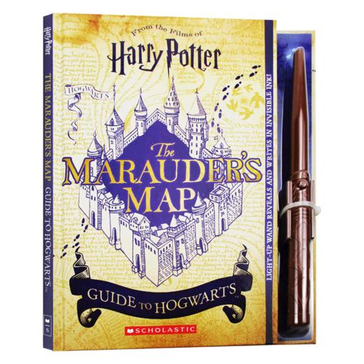 哈利波特 霍格沃茨活点地图指南 英文原版 Harry Potter Marauder’s Map Guide to Hogwarts 附发光的魔杖电影周边书进口英语书籍 商品图4