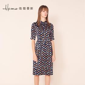 海尔曼斯中袖桑蚕丝连衣裙2088A5Q