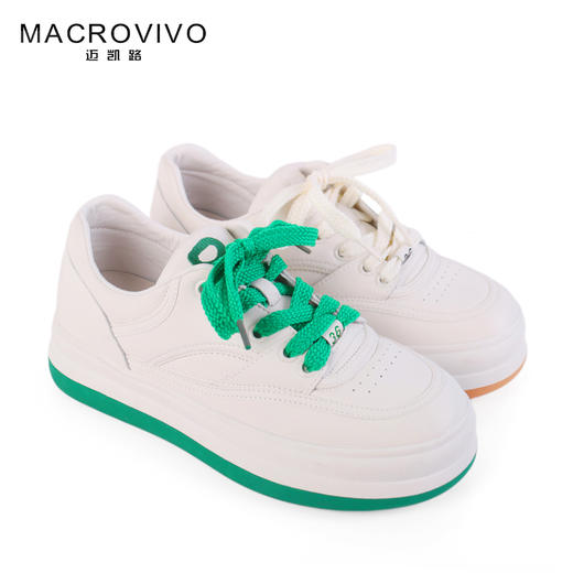 迈凯路松糕厚底时尚百搭小白鞋798-1 商品图1
