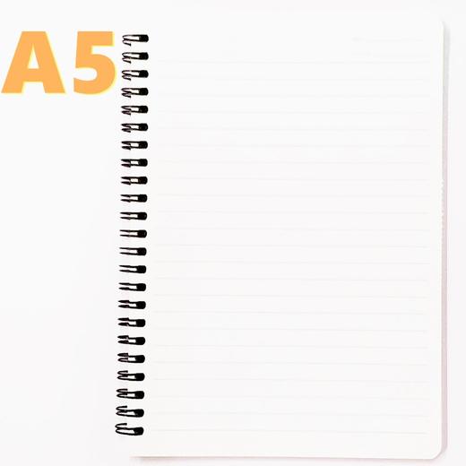 易利A5胶面双线圈笔记本60记事本子商务PP活页日记本螺旋本1本 商品图1