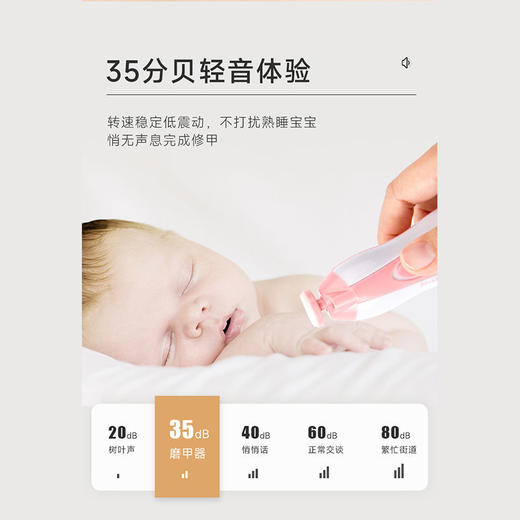 kiuimi宝宝电动磨甲器婴儿指甲剪新生儿童指甲剪婴儿防夹肉指甲剪国庆出游 商品图5