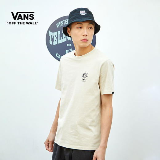VANS 情侣短袖T恤夏季宽松保护地球燕麦色VN0A7TO52N1 商品图0