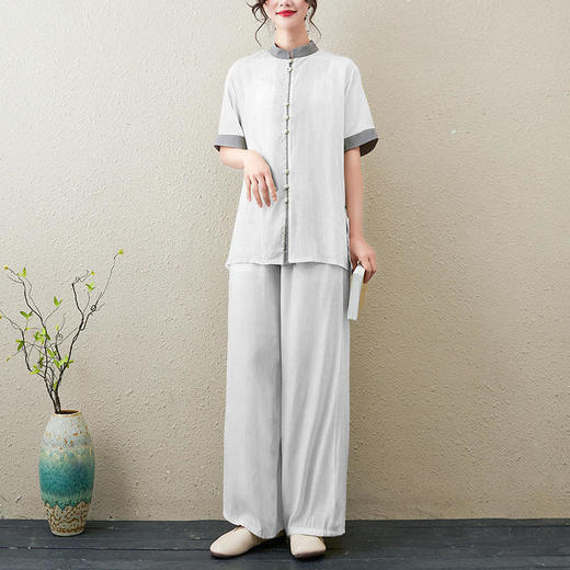 GYH 2272复古文艺时尚套装棉麻两件套 商品图11
