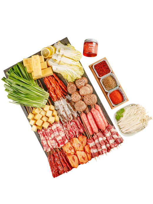 c套餐89人份户外新鲜烧烤食材bbq套餐