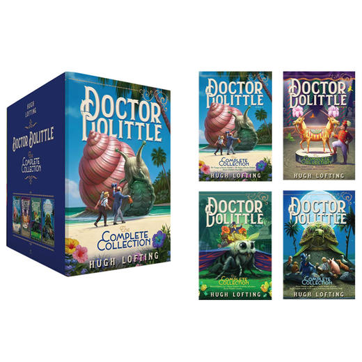 多力特的奇幻冒险 4册全集套装英文原版 Doctor Dolittle 怪医杜立德 Hugh Lofting 小罗伯特唐尼2020奇幻喜剧电影原著小说 英文版 商品图0