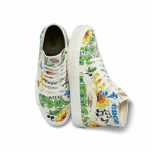 VANS彩色趣味印花男鞋女鞋高帮帆布鞋VN0A4U16ARG 商品图3