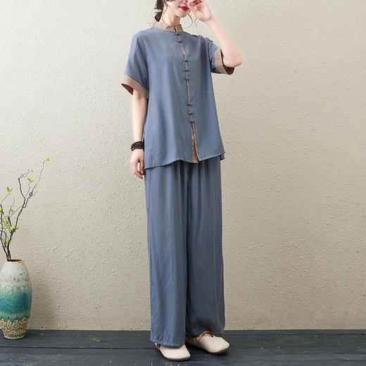 GYH 2272复古文艺时尚套装棉麻两件套 商品图7