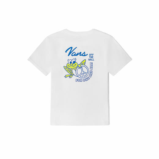 VANS短袖T恤夏季宽松彩色图案和平青蛙白色	VN0A7PZHWHT 商品图1