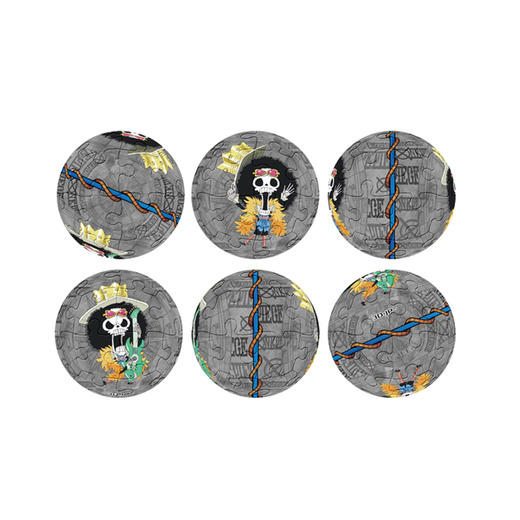 【折扣商品 不退不换】24片 钥匙扣拼图 塑料拼图A3158 ONE PIECE-布鲁克 商品图1