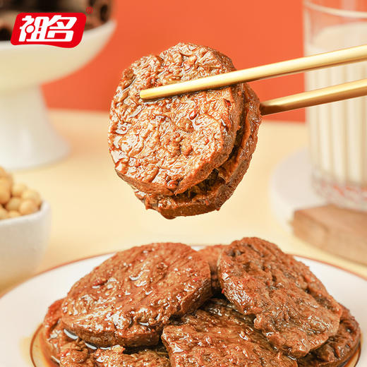 【罗永浩推荐】祖名素肉豆干手撕素肉卷豆制品蛋白素食素牛排休闲零食小吃500g 商品图5